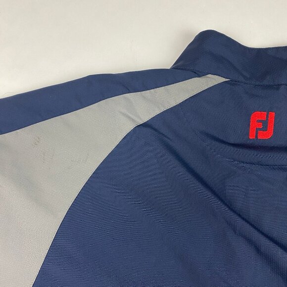 Footjoy FJ Mens Golf Jacket Blue and Gray Size Large - Flaw - Picture 8 of 16